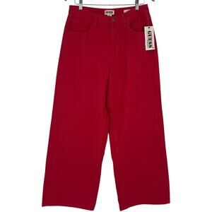 Guess Baggy Wide Leg Jeans SZ 29 Red High Rise